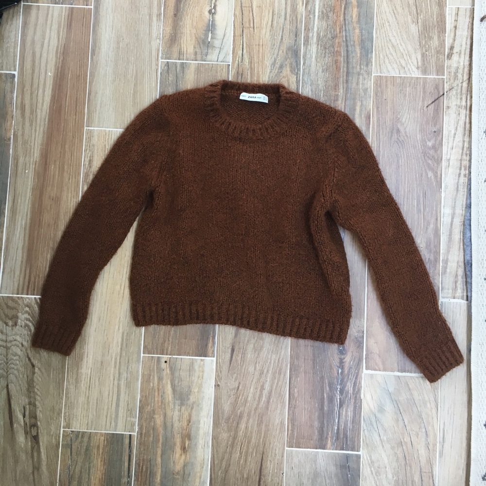 Zara cropped rust sweater